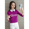 8542 shirt collar fake two pieces sweater