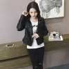 9947B handsome personality leather jacket