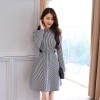 2619 high-collar slim printing dress