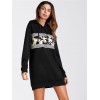 3227 Euramerica fashion printing fleece thick hooded warm sweatshirt dress