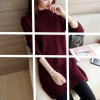 113 fashion solid color long sweater