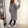 6008 embroidery loose knitting cardigan