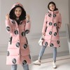 8923 Slim long cotton down coat