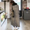 1161 Korean fashion cocoon-type houndstooth woolen coat