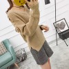 5542 fashion pullover lacing sleeve sweater