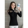 8548 embroidery slim sweater