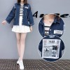 7534 autumn new large size loose denim jacket