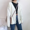 1082 back big embroidery flowers sweater cardigan