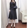 6622-1 elegant knitted sweater with skirt