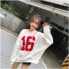 C1355 autumn number 16 printing hooded sweatshirt