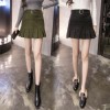 7186 fashion slim pleated wool skirt