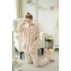 F8049 winter flannel thickening sweet floral pajamas