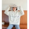 082 embroidered lamb wool hooded sweatshirt