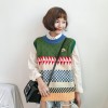 265 retro loose color matching sweater vest