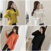 8851 high collar loose long sleeve sweater