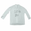 6863 simple loose back letter printed sunscreen shirt