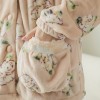F8049 winter flannel thickening sweet floral pajamas