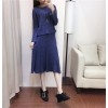 6622-1 elegant knitted sweater with skirt