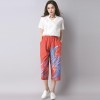 3560 culture retro national wind printing wide leg pants