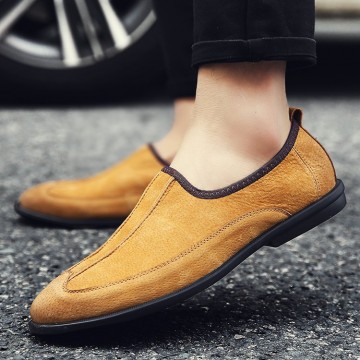 2017 Matte cow leather casual men's shoes