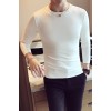 T508 pure color tight bottoming casual men T-shirt