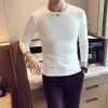 T508 pure color tight bottoming casual men T-shirt