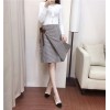 6621-1 bowtie knitted tops with lattice skirt