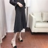 6622-1 elegant knitted sweater with skirt