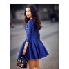 8577 retro style puff skirt high waist dress