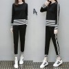 6212 European spring and autumn color matching tracksuit