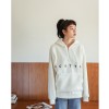 082 embroidered lamb wool hooded sweatshirt