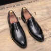 083860 patent leather pointed tow business shoes