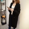 6009 agaric edge drawstring waist long cardigan jacket