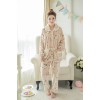 F8049 winter flannel thickening sweet floral pajamas