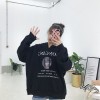 3185 Korean printing hooded loose sweatshirt