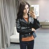 9946B slim handsome personality leather jacket