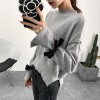 899 solid color lacing long sleeve round neck shirt