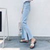 1029 fork light blue high waist wide leg jeans