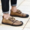 37370 rubbing belt wear-resistant soft bottom flat casual leather men's shoes