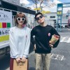 530 ulzzang round necklace cartoon pink leopard couple sweatshirt