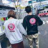 530 ulzzang round necklace cartoon pink leopard couple sweatshirt