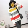 6616 rainbow stripes Harajuku sweater