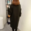 6009 agaric edge drawstring waist long cardigan jacket