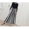 5559 elastic ice silk knitted wide leg pants