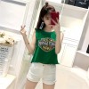 8810 cotton print sleeveless girl t-shirt
