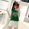 8810 cotton print sleeveless girl t-shirt