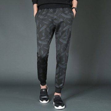 888 feather pattern men's casual harem pants