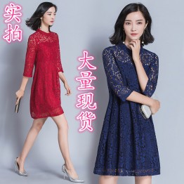 6899 elegant loose lace dress