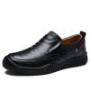 25580 thick flat bottom soft leather casual men's shoes