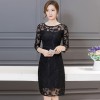 6842 yarn embroidery slim temperament dress